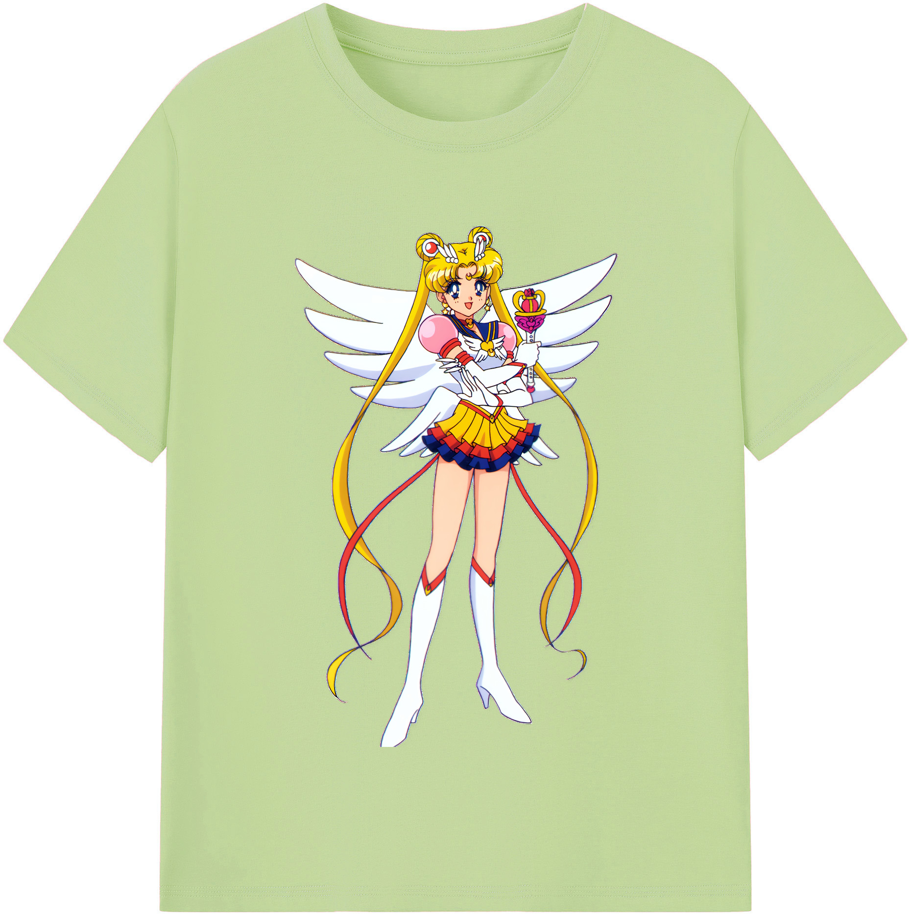 （画像用） 美少女戦士セーラームーン 月野 うさぎ つきの うさぎ Sailor Moon Tsukino Usagi 綿100％半袖Tシャツ（フロントプリント）